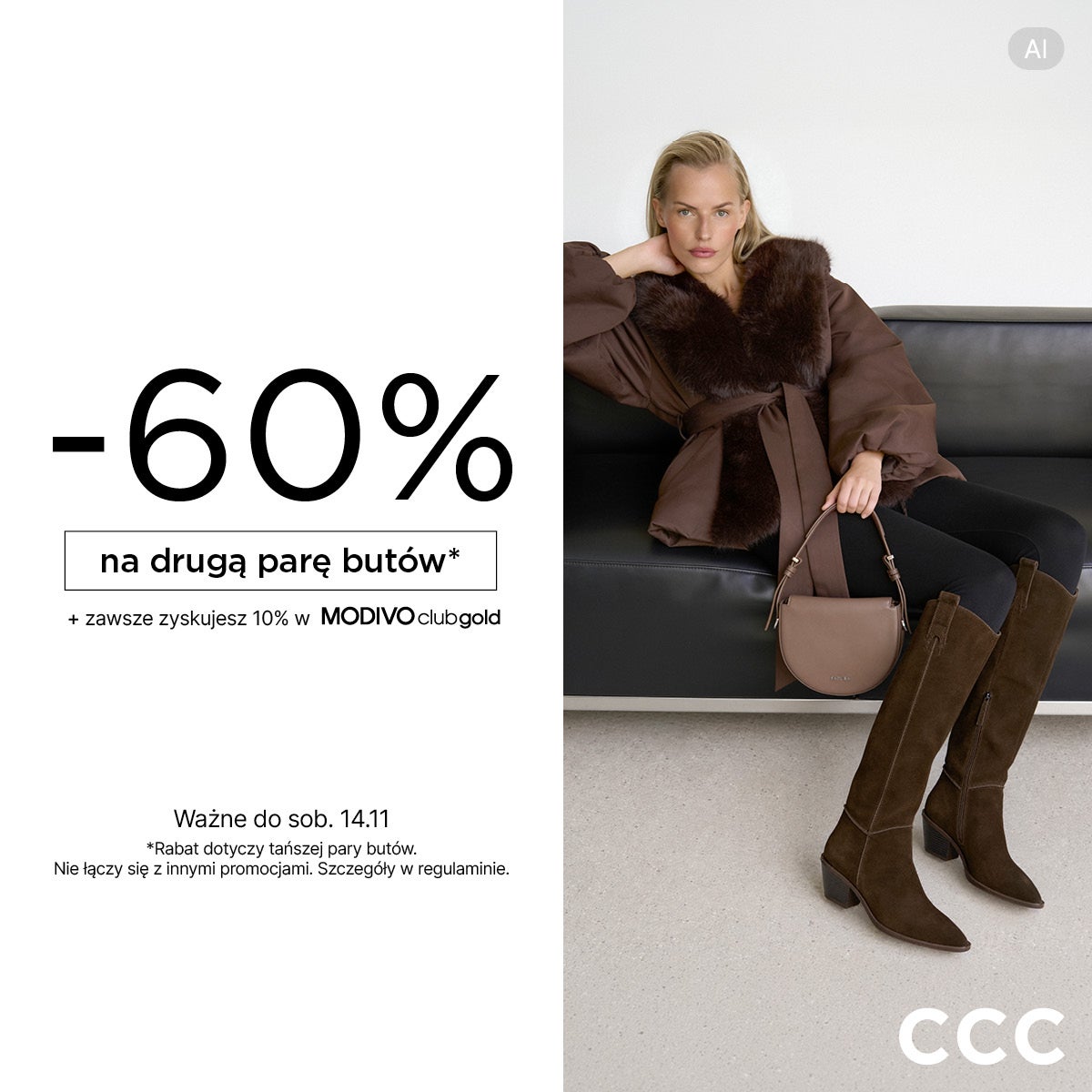 Teraz w CCC -60% na drugą parę butów!